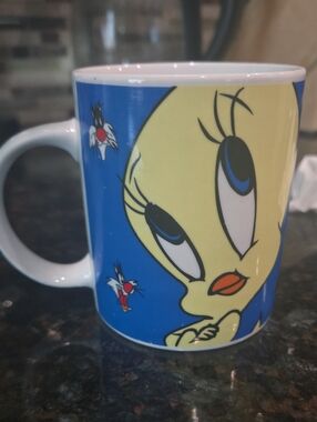 Warner Bros. Tweety Ceramic Mug - Blue, Yellow & Orange